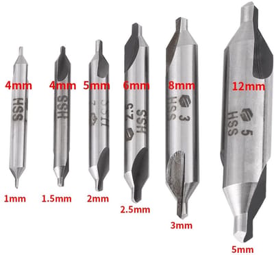 Dailygoods - HSS Centering Drills - Bits - 60 graden - Set Tools - Iron Steel Copper Aluminum - Processing - Geschikt voor diverse materialen - Divers...