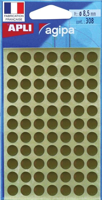 Agipa ronden etiketten 8 mm 308 stuks