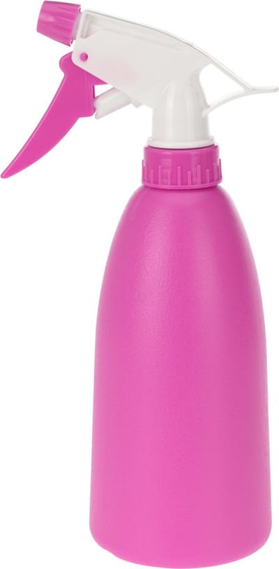 Plantenspuit - roze - 480 ml - kunststof - 11 x 8 x 23 cm - plantensproeier