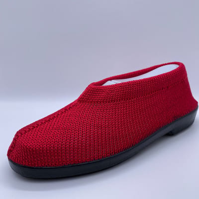 Gebreide Portugese Schoen - Rood Karmijn - Maat 43 - Instappers - Pantoffel