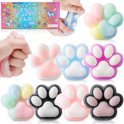 Happy Trendz® Taba Squishy Hondenpoot – 2 stuks – Multi Kleuren + Mystery Extra Color – Super Soft Slow Rising – Fidget & TikTok - Mochi Moochie Big Feeling