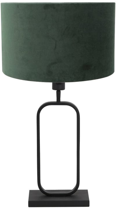 Tafellamp Stang 4811ZW met groene velours kap, 30 cm diameter, 47 cm hoog, kantelbaar, metaal, Steinhauer, trendy design voor binnengebruik
