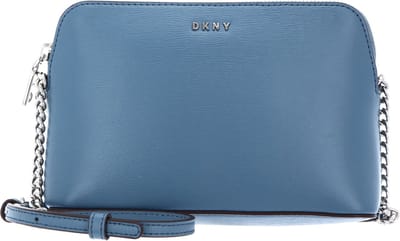 DKNY Leren Schoudertas Avondtas Bryant Sutton Dome Crossbody Bag Coastal Blue Blauw