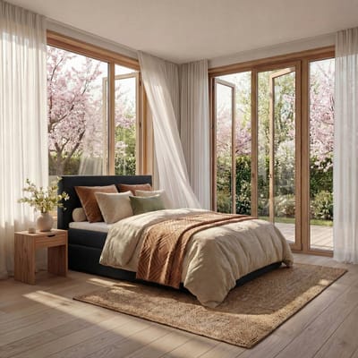 Mörgenn Boxspring Lounge - Pocketvering - Luxe Topper - Zwart - 80x200 cm - Inclusief Dekbed en Kussens