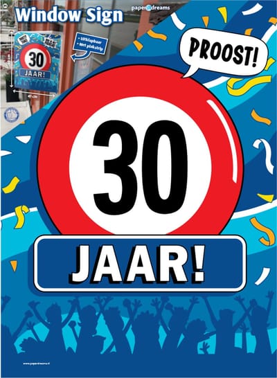 Window signs - 30 jaar