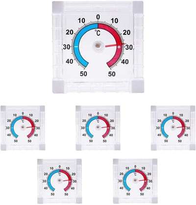 Zelfklevende Raamthermometer Set van 6 - Digitaal Weerbestendig Buiten