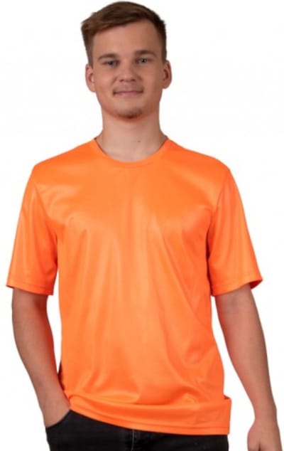T-shirt neon oranje Heren - Maat L