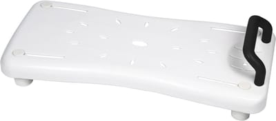 Badplank Badkuipzitje – Lichtgewicht Zitbank 70cm met Anti-Slip en Maximaal 150kg Draagvermogen, Zwarte leuning