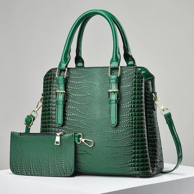 De Nieuwe Crocodillenprint Tas Mode Alles-in-één Crossbody Tote Atmosferisch Alles-in-één Mode Grote Capaciteit Schoudertas . gray