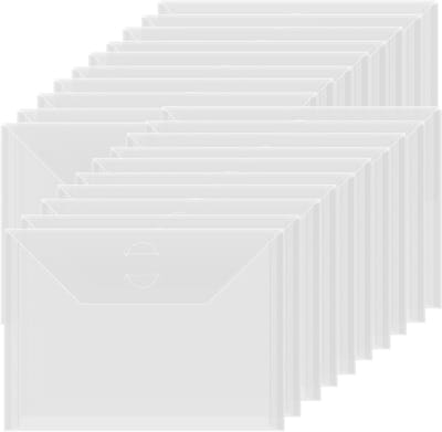 Set van 20 Doorzichtige 7 x 5 Inch Opberg Enveloppen - Herbruikbare Plastic Enveloppen voor Stans, Knutselen en Organisatie