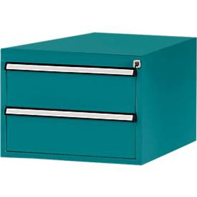 Manuflex onderbouw met schuifladen, voor werkbank Profi diepte 700 mm, waterblauw