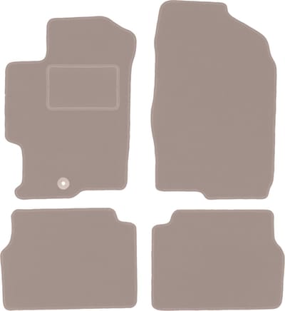 Beige veloursmatten voor: Mazda 6 I GG / GY stationwagen, sedan, liftback (2002-2007)