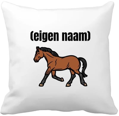 Akyol - rennend paard met eigen naam Kussen hoes - Paarden - paarden liefhebbers - iemand die houdt van paarden - verjaardag - cadeau - kado - 40 bij 40 cm