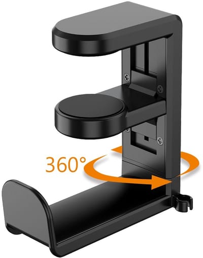 My Wall bureauklem voor hoofdtelefoons en headsets | zwart