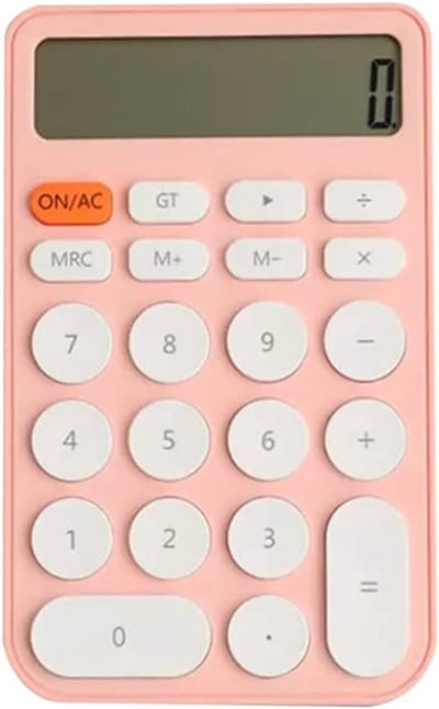 Handheld Rekenmachine - Mini Computer - Student Assistent - Energiebesparend Ontwerp - 14 cm Breed - Roze