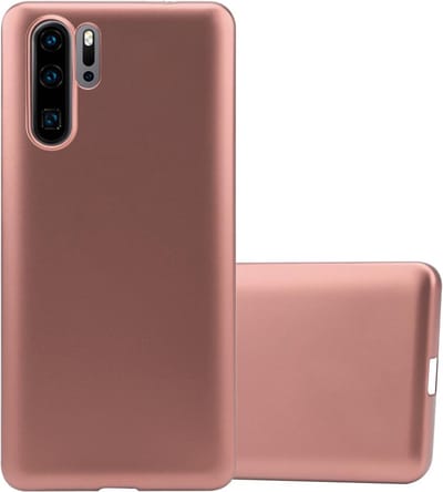 Cadorabo Hoesje geschikt voor Huawei P30 PRO in METALLIC ROSE GOUD - Beschermhoes gemaakt van flexibel TPU silicone Case Cover
