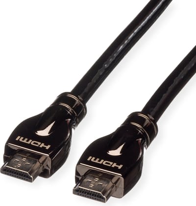 ROLINE HDMI Ultra HD Kabel met Ethernet, M/M, zwart, 7,5 m