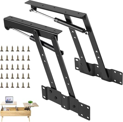 2 Pcs Furniture Hinge Spring - Lifting Hydraulic Bed Lift Up Hinge met Schroeven - Vouwbare Spring Scharnieren voor Koffietafel en Bureau