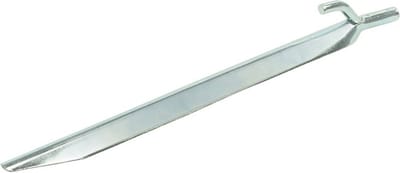 ProPlus Halfronde stalen tentharing met haak - 25 cm - zilver - geschikt voor zachte bodems