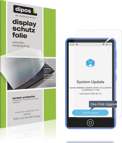 dipos – 4x Matte Beschermfolie geschikt voor AGXOV M302 4,02 Zoll MP3-Player | Krasbestendige & antireflecterende Screenprotector Ultra-Thin