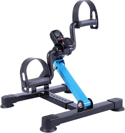 Pedaaltrainer Onder Bureau - Mini Hometrainer - Actieve Training - Digitaal LCD Scherm - 41x42x35cm - Zwart