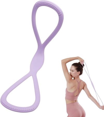 Weerstandsbanden Set - Yoga Touw - Spier Versterken - 8-Laags Ontwerp - 15 Pond Weerstand - Paars