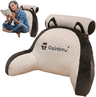 Comfortabel Bedleeskussen met Armen - Ergonomische Rugsteun voor Lezen & TV Kijken