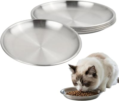 Katkommen 5,5 Inch - Roestvrij staal - Whisker vriendelijk ontwerp - Stressvrij eten voor katten - ShopVlot
