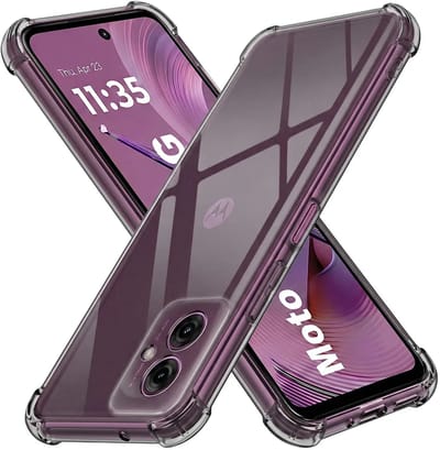 Hoesje geschikt voor Motorola Moto G55 - Techsuit Shockproof Silicone Back Cover - Zwart