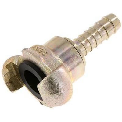 Gietijzer DN 10 DIN 3489 Compressor Klauwkoppeling met 13 mm Slangpilaar Draaibaar