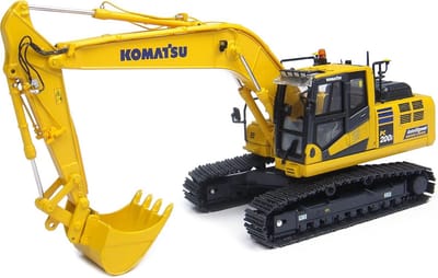 Model Graafmachine - Miniatuur Machine - Verzamelen Display - Gedetailleerd Mechanisme - Schaal 1:50 - Geel