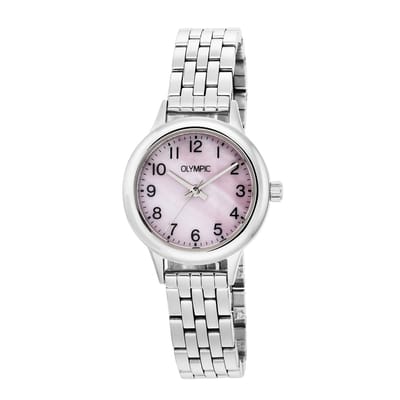 Olympic OL80DSS001 Yara Dames Horloge - Mineraalglas - Staal - Zilverkleurig - 28 mm breed - Quartz - Vouw/Vlindersluiting - 5 ATM (douchen)