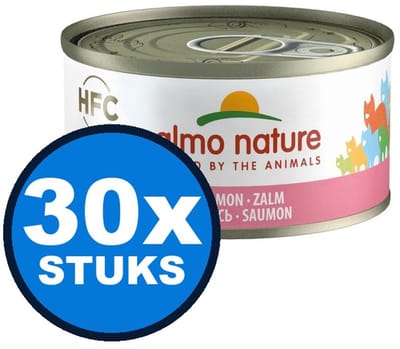 30x Almo Nature - HFC - Kattenvoer - Natvoer in Gelei- Zalm - 85g