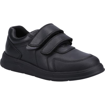 Hush Puppies Ryan SNR Leren Zwarte Schoenen Voor Jongens
