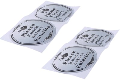 Dailygoods- Muursticker Waterdicht - Klop Voor Binnenkomst - Zelfklevend - Duurzaam Materiaal - Voor Kantoren/Woningen - Deurbord