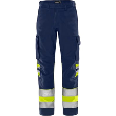 Fristads High vis Green broek klasse 1 2668 GPLU - Hi-Vis geel/marineblauw - C58