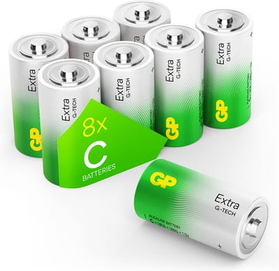 GP Extra Alkaline batterijen LR14 batterij 1.5V - 8 stuks C batterijen - Nieuwe G-TECH Technologie