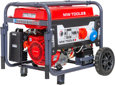 Benzine generator 11,0 kW 3x400 V – 230 V elektrische start 40 liter tank MW Tools BG100ED
