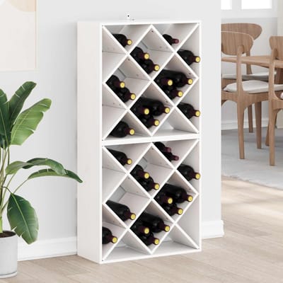 vidaXL - Wijnrek - 2 - st - Wit - 62 - x - 25 - x - 62 - cm - Massief - grenenhout