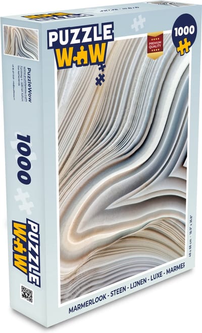 Puzzel Marmerlook - Steen - Lijnen - Luxe - Marmer print - Legpuzzel - Puzzel 1000 stukjes volwassenen