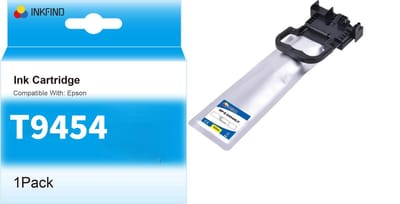 INKFIND T9454 Geel Inktcartridge compatibel met Epson T945 T9454 Hoge Capaciteit - 1-pack Geel*1