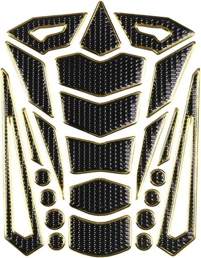 Universele Motor Tank Traction Stickers met Standaard Gouden Rand voor Verbeterde Grip en Bescherming