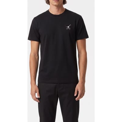 The Kooples Short-sleeved T-shirt With Flock Black Maat: XS | T-shirts met Print Outlet | Heren | Zwart