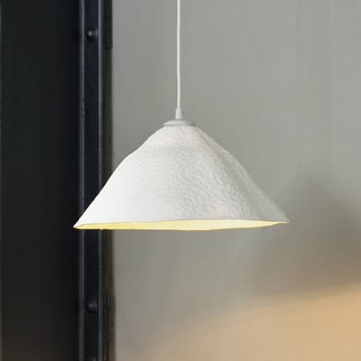 OSRAM hanglamp Decor Lotus Leaf wit van metaal en papier-maché, E27, 396 mm diameter, lampenkap van gerecycled materiaal, duurzaam dankzij vervangbare lichtbron, eenvoudig te installeren