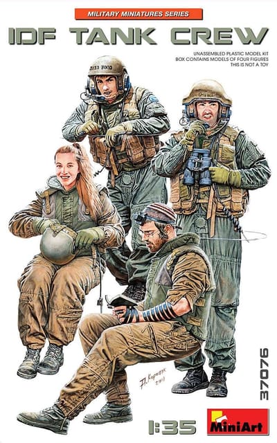 MiniArt Modelbouwpakket Militaire voertuigen - 37076 IDF Tank Crew Plastic - 1:35 - Modelbouw