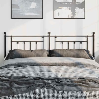 vidaXL - Vervangend - hoofdbord - 180 - cm - metaal - zwart