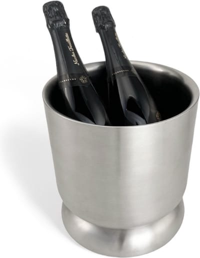 XLBoom Diablo Wijnemmer Zilver - Luxe wijn- & ijsemmer collectie in stainless steel – Verkrijgbaar in Black | Pure Stainless – Tijdloze design koelaccessoires door Frederik Delbart