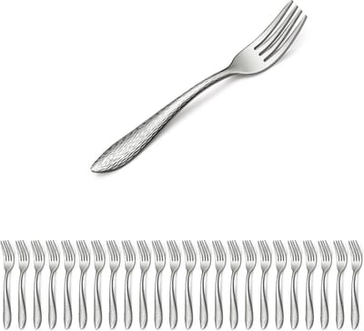 Set van 24 RVS Dessert Vorken voor Taart, Fruit en Nagerechten - Perfecte Tafelaccessoires