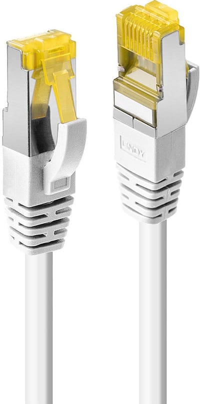 LINDY 47322 RJ45 Netwerkkabel, patchkabel CAT 6a (losse kabel CAT 7) S/FTP 1.00 m Wit 1 stuk(s)