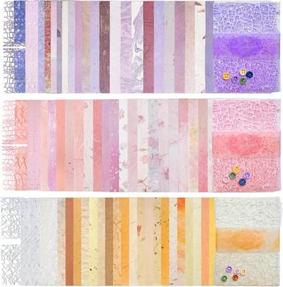 Handgemaakte Textuurpapier voor Scrapbooking - 78 Vel in 3 Packs, 10 x 14 cm, Ideaal voor Creatieve Projecten en Cadeauverpakking